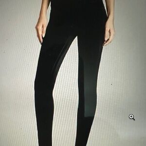 SPANX blue velvet leggings